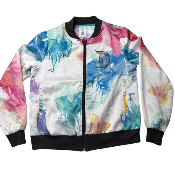 Disneyland Sleeping Beauty Castle Watercolour Windbreaker Jacket Size S - Picture 7 of 9